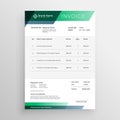 Professional green geometric invoice template design Royalty Free Stock Photo