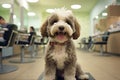 Professional Grooming Session for Lagotto Romagnolo Dog - Cute Pet Getting a Haircut at Salon