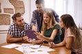 Professional group of millenials in conference Royalty Free Stock Photo