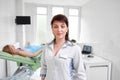 Professional gynecologist examining her patient Royalty Free Stock Photo