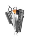 Professional hairdresser and make up tools Royalty Free Stock Photo