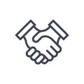 Professional Handshake Agreement Icon Royalty Free Stock Photo