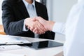 Professional Handshake Over Business Deal