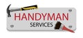 Professional handyman services logo. Hammer and brush.