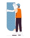 Professional hanging wallpaper line cartoon flat illustration