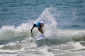 Malia Manuel competing in the US Open of Surfing 2018