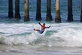 Seth Moniz competes in the US Open of Surfing 2018