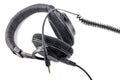 Professional headphones isolated on white background Royalty Free Stock Photo