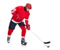 Professional hockey player skating on ice Royalty Free Stock Photo