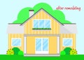 Professional House Remodeling. Part of the third - house after remodeling. Royalty Free Stock Photo