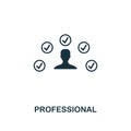 Professional icon. Premium style design from influencer icon collection. Pixel perfect Professional icon for web design