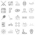 Professional icons set, outline style