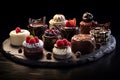 italian chocolate desserts lineup