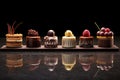 italian chocolate desserts lineup