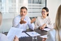 Professional international executive people working at team office meeting. Royalty Free Stock Photo