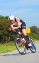 Professional Ironman triathlete cycling Royalty Free Stock Photo