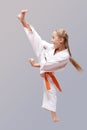 Professional karate girl Royalty Free Stock Photo