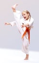 Professional karate girl Royalty Free Stock Photo