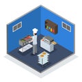 Professional Kitchen Interior Isometric Composition