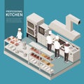 Professional Kitchen Isometric Composition