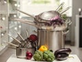 Professional kitchen utensils cooking food Royalty Free Stock Photo