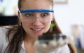 Professional lab worker in uniform Royalty Free Stock Photo