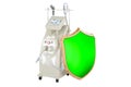 Professional Laser Tattoo Removal Machine with shield. 3D rendering