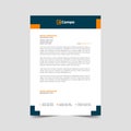 Personal letterhead template design for office or business fully editable Royalty Free Stock Photo