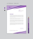 Professional Letterhead template, company letterhead design, minimalist style, printing design, business advertisement layout,