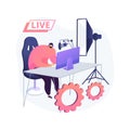 Professional livestream abstract concept vector illustration