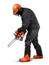 Professional logger safety gear Royalty Free Stock Photo