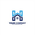 Letter H for Real estate logo icon, Home Construction bussiness