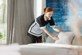 Professional maidservant in hotel