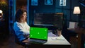 IT professional maintaining company systems using mockup notebook