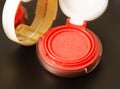 Professional make up cheek blusher air sponge Royalty Free Stock Photo