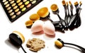 Professional make-up tools isolated on white Royalty Free Stock Photo