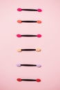 Professional makeup brush on colorful background Royalty Free Stock Photo