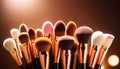 Professional makeup brushes and tools, make-up products set Royalty Free Stock Photo