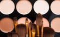 Professional makeup brushes and tools, make-up products set Royalty Free Stock Photo