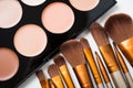 Professional makeup brushes and tools, make-up products set Royalty Free Stock Photo