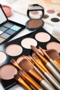 Professional makeup brushes and tools, make-up products set Royalty Free Stock Photo