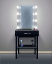 Makeup Mirror Realistic Composition Royalty Free Stock Photo