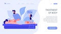 Professional massage therapy concept landing page