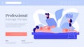 Professional massage therapy concept landing page