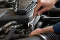 Professional mechanic providing car repair service