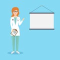Professional medical female doctor character Royalty Free Stock Photo