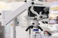 Professional medical microscope Royalty Free Stock Photo