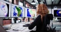 Professional Meteorologist Analyzing Climate Science Data Royalty Free Stock Photo