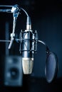 Professional microphone in recording studio Royalty Free Stock Photo