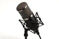 Professional Microphone Showcase â Modern Minimalist Studio Microphone for Recording and Broadcasting Royalty Free Stock Photo